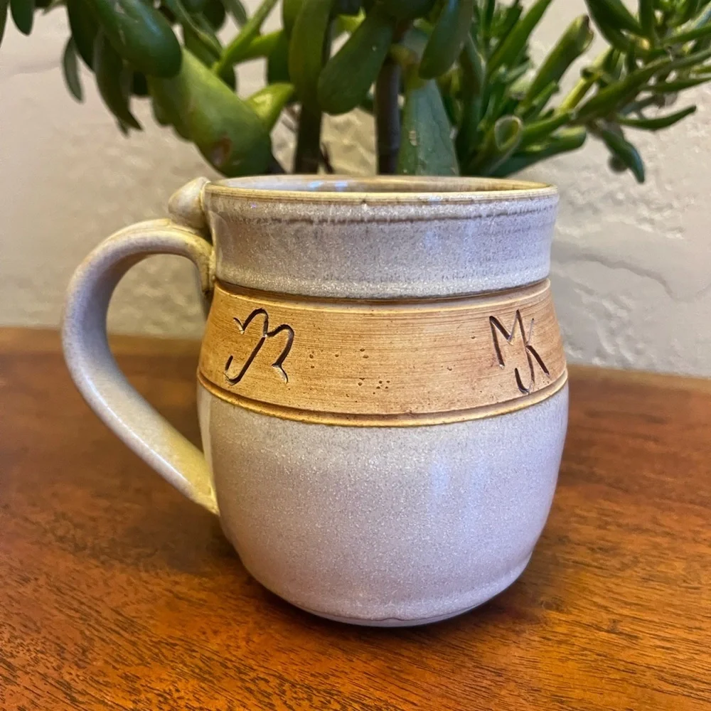 Handmade‎ Ceramic Coffee Mug with Western Print.